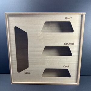 Kitchen Organizer Storage Bag Dispenser Wall Mount Gallon Sandwich Snack Quart